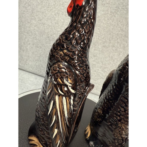 VTG Rooster Oil Vinegar Cruet Set Ceramic Farmhouse Kitchen Decor 7" Chickens - Picture 11 of 13